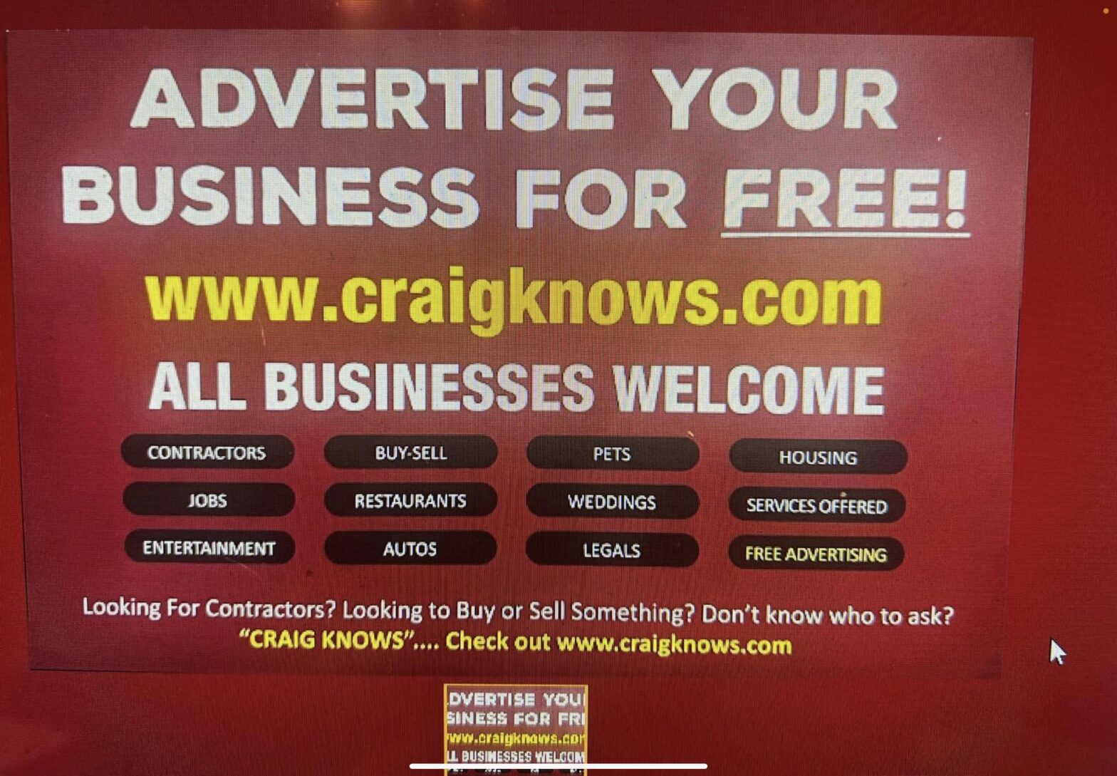 Free Internet Advertising